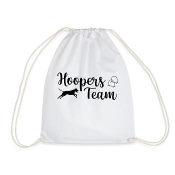 Hoopers team dog sport design - Drawstring Bag - white - Front