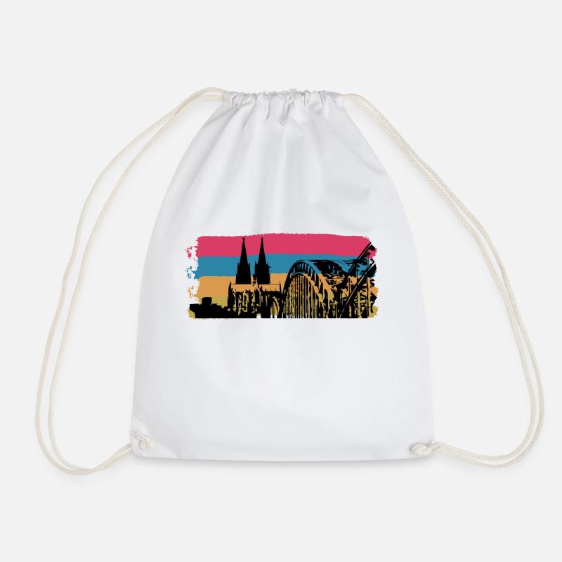 Cathedral Vintage Cologne - Drawstring Bag - white