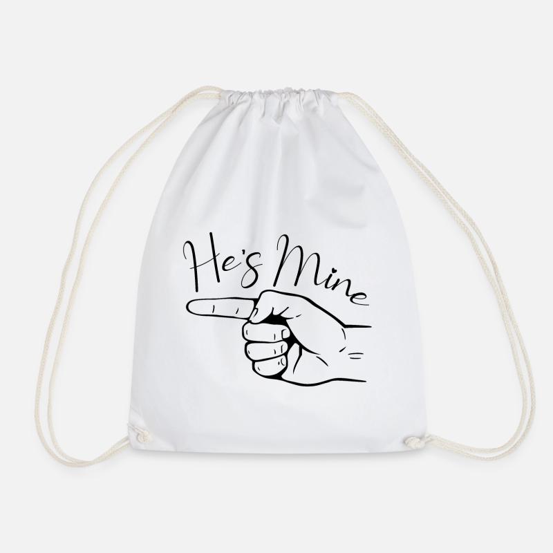 Valentine's Day His Hers Couples - Drawstring Bag - white