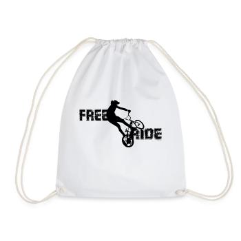 Free Ride Bike - Drawstring Bag - white - Front