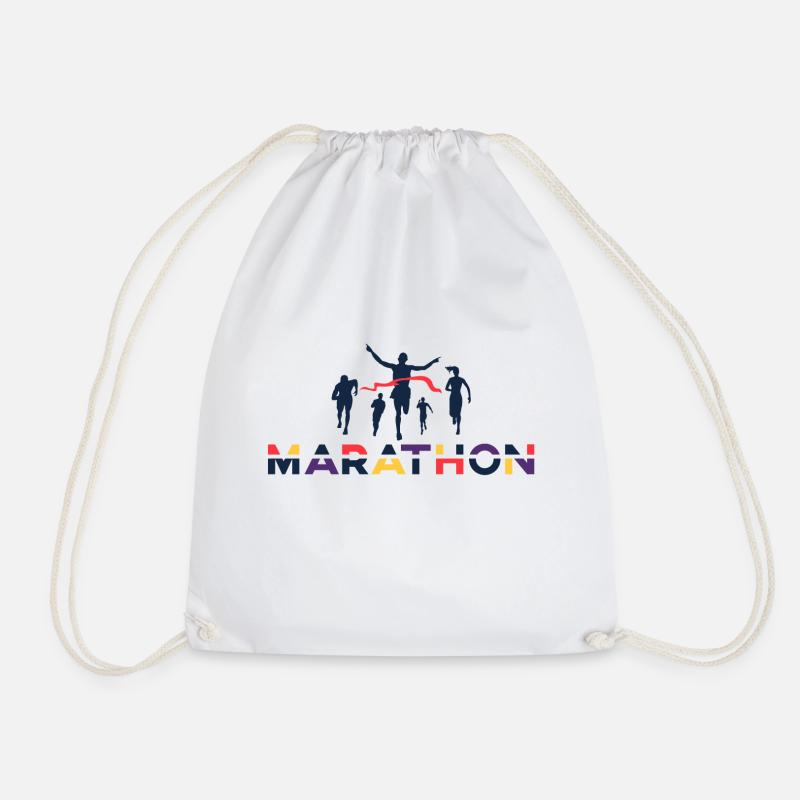 Marathon - Drawstring Bag - white
