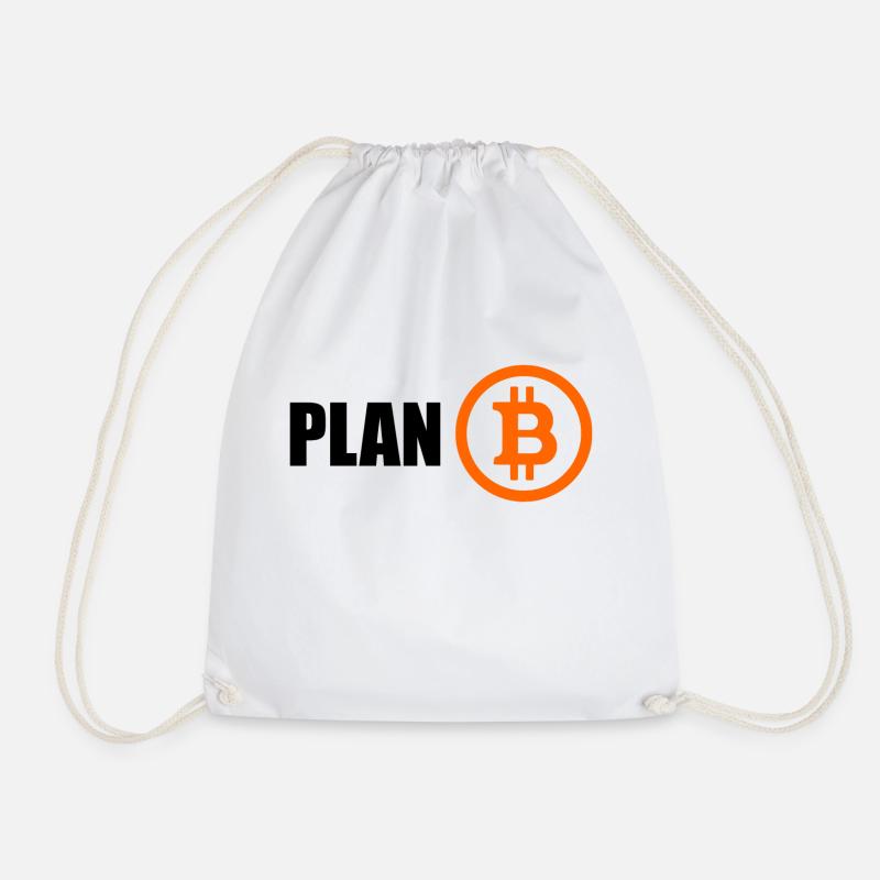 Plan b BITCOIN - Turnbeutel - Weiß