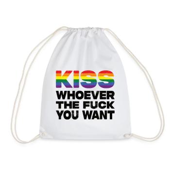 Embrassez qui que vous vouliez Fierté LGBTQ - Sac de sport léger - blanc - Devant