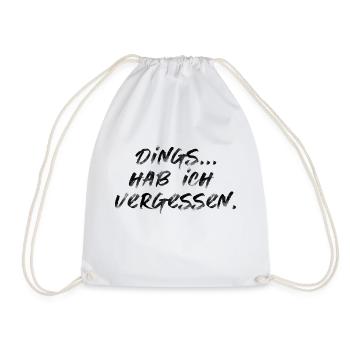 lustiger Spruch SChrift verrgessen Sommer Sonne - Turnbeutel - Weiß - Vorne