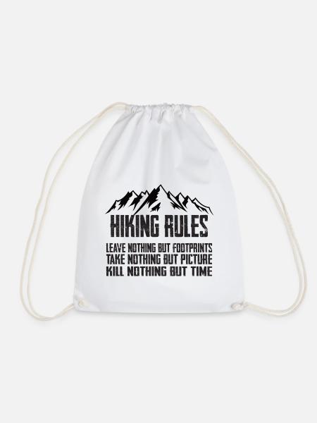 Hiking Rules - Turnbeutel - Weiß