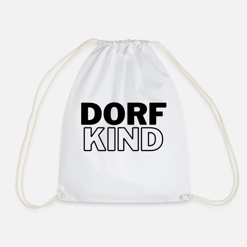 Dorf-Kind (groß) - Turnbeutel - Weiß