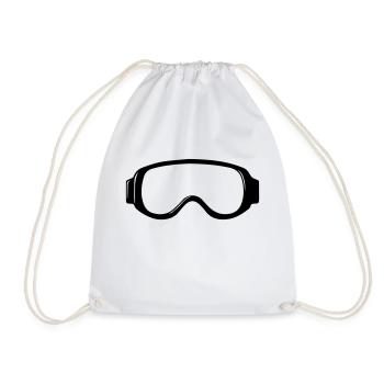 Ski goggles - Drawstring Bag - white - Front