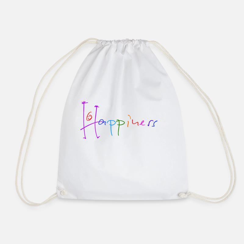 Happiness - Turnbeutel - Weiß