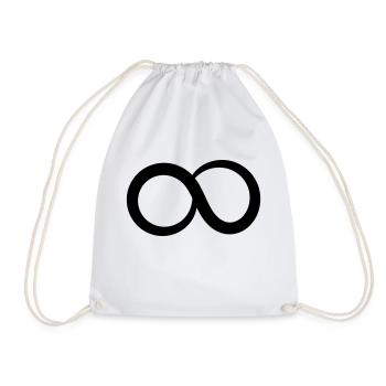 Infinity symbol Endless Love Infinitude Vector - Drawstring Bag - white - Front