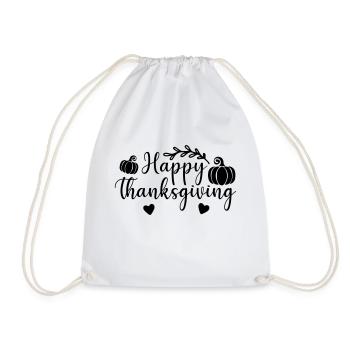 Happy Thanksgiving - Drawstring Bag - white - Front