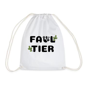 Faultier - Turnbeutel - Weiß - Vorne