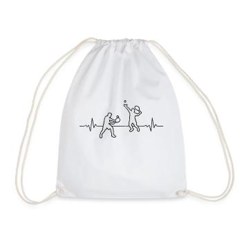 Tennis player Tennis racket Tennis club - Drawstring Bag - white - Front
