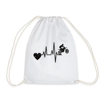 Moto Motocross Mobylette Cadeau Motocycliste - Sac de sport léger - blanc - Devant