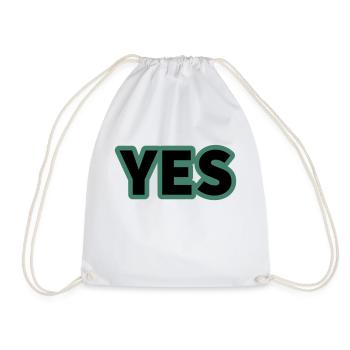 YES - Drawstring Bag - white - Front