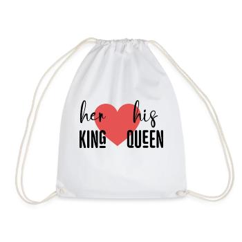 Son Roi sa Reine - Sac de sport léger - blanc - Devant