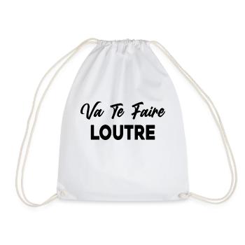 Drôle adorable humour Va te faire loutre - Sac de sport léger - blanc - Devant