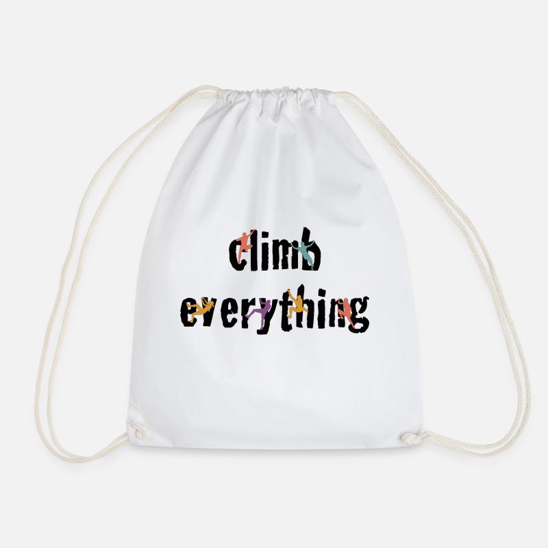 Climb all - Drawstring Bag - white