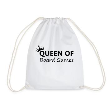 Boardgame Chess Backgammon Game Night - Drawstring Bag - white - Front