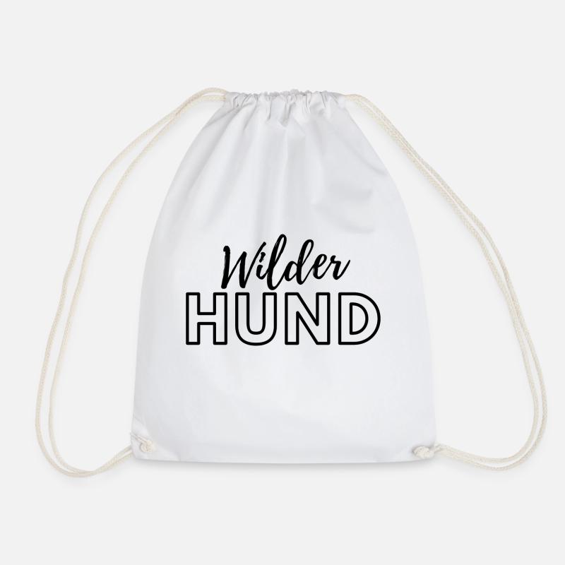 Wilder Hund - Turnbeutel - Weiß