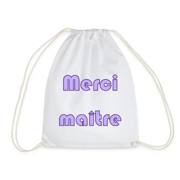 MAÎTRE. MERCI. MERCI MAÎTRE. MAITRE. CADEAU MAÎTRE - Sac de sport léger - blanc - Devant