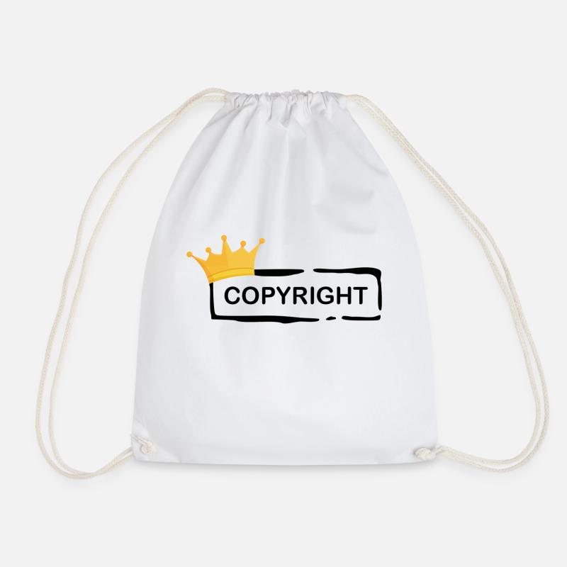 Copyright mit Krone - Turnbeutel - Weiß