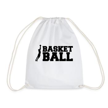 basketball - Drawstring Bag - white - Front