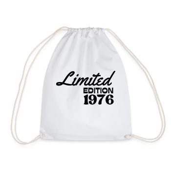 Limitierte Auflage 1976 Vintage - Mann Frau Geschenk - Turnbeutel - Weiß - Vorne