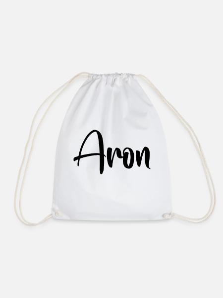 Name - Aron - Turnbeutel - Weiß