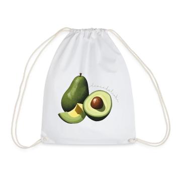 Avocado Avoacado Liebe Veganer Vegan Schlafocado - Turnbeutel - Weiß - Vorne