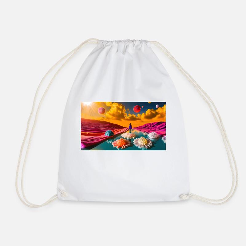 Candy Planets - Drawstring Bag - white