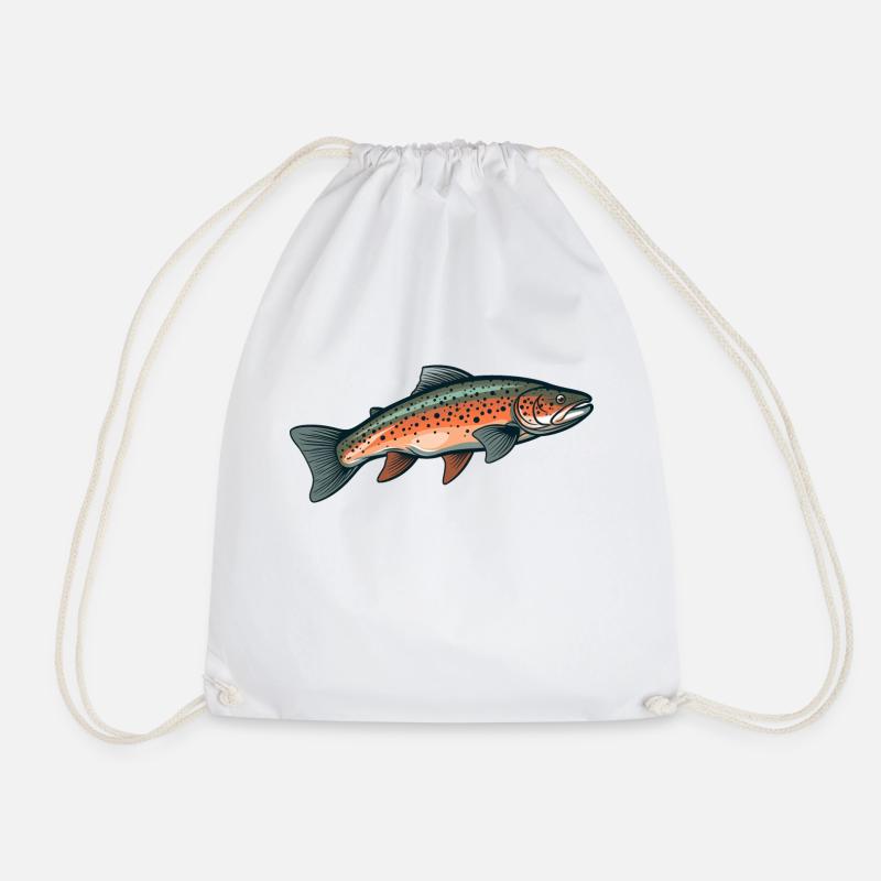 Bachforelle / Brown Trout / Trout / River Trout - Turnbeutel - Weiß