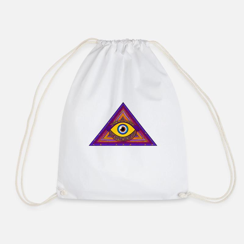 Third Eye - Drawstring Bag - white