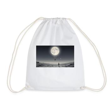 Ballon sur la lune - Sac de sport léger - blanc - Devant