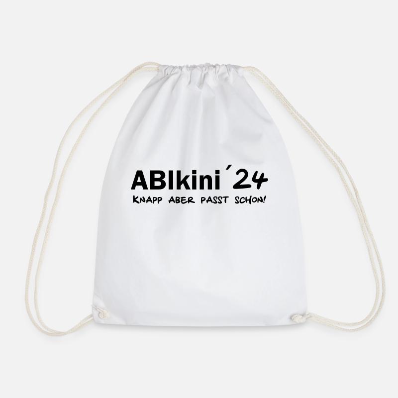 Abikini 24 - Abi Motto 2024 Abitur - Turnbeutel - Weiß