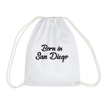 Né à San Diego - Californie - États-Unis - Amérique - Sac de sport léger - blanc - Devant