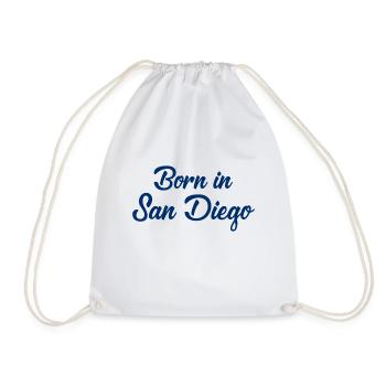 Né à San Diego - Californie - États-Unis - Amérique - Sac de sport léger - blanc - Devant