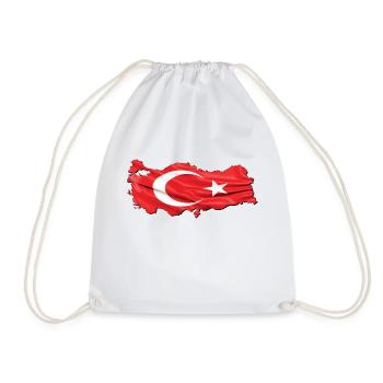 Turquie Türkiye Drapeau en Türkiye Carte - Sac de sport léger - blanc - Devant