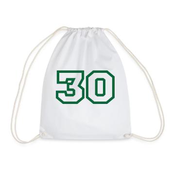 Numéro 30 sport vert - Sac de sport léger - blanc - Devant