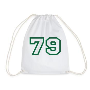 Number 79 sport - Drawstring Bag - white - Front