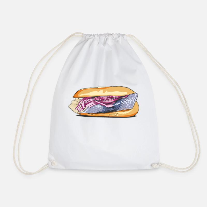 Fischsemmel // Illustration - Turnbeutel - Weiß