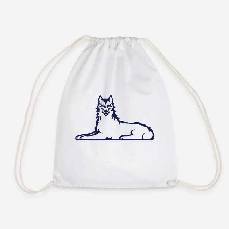 Chechen Wolf 2025 edition - Drawstring Bag - white