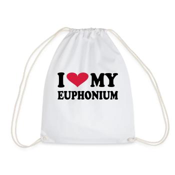 I Love My EUPHONIUM - Turnbeutel - Weiß - Vorne