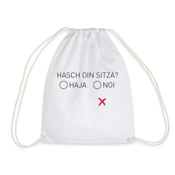 Hasch oin? - Turnbeutel - Weiß - Vorne