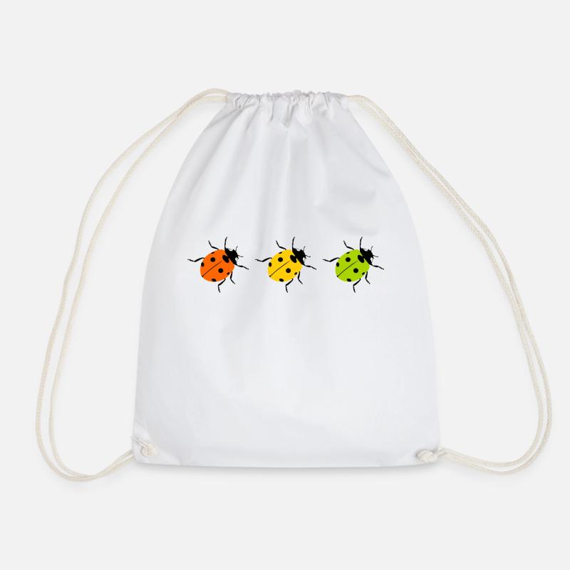 trois coccinelles dans une rangée, feux de circulation de coccinelle - Sac de sport léger - blanc