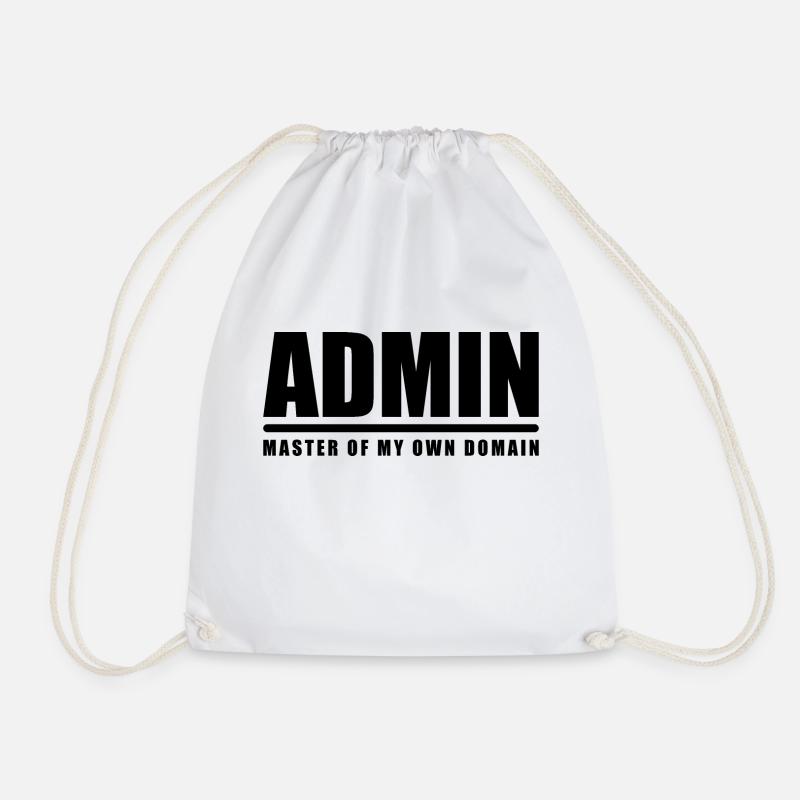 Admin administrator domain master master website - Drawstring Bag - white