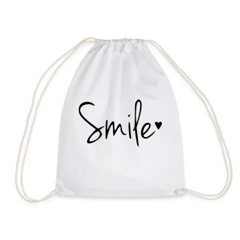 Lachen Smile - Turnbeutel - Weiß - Vorne