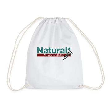 Natural - Zu feige zum Stoffen - Bodybuilding - Turnbeutel - Weiß - Vorne