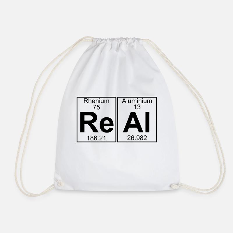 Re-Al (real) - Full - Drawstring Bag - white