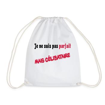 Je ne suis pas parfait mais celibataire - Sac de sport léger - blanc - Devant