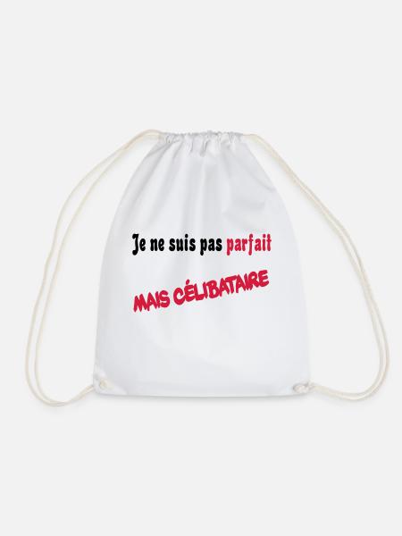 Je ne suis pas parfait mais celibataire - Sac de sport léger - blanc
